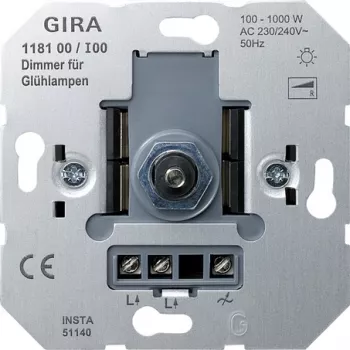 GIRA stmievač 118100 vložka tlačidlo/prepínač Gl 100-1000 (118100)