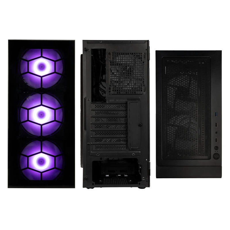 Kolink Observatory HF Plus Glass ARGB Midi-Tower - čierna
