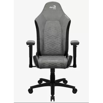 Aerocool Crown AeroSuede univerzálna herná stolička s čalúnenou sedacou plochou, kamenná sivá