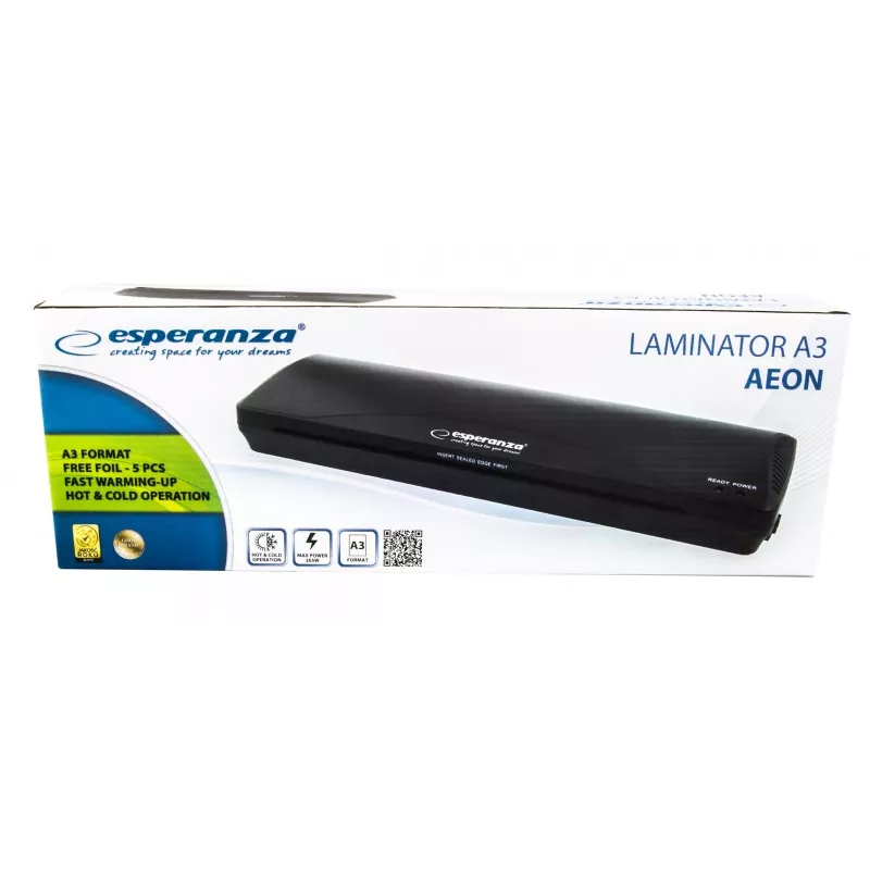 Esperanza EFL003 laminovačka studená/teplá 250 mm/min čierna