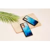 Ochranné puzdro iKins pre Samsung Galaxy Note 20 — Blue Lake a čierna, tenké puzdro
