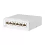 METZ CONNECT E-DAT - Patch panel - CAT 6a - RJ-45 X 6 - čistobiela (130862-21C-E)