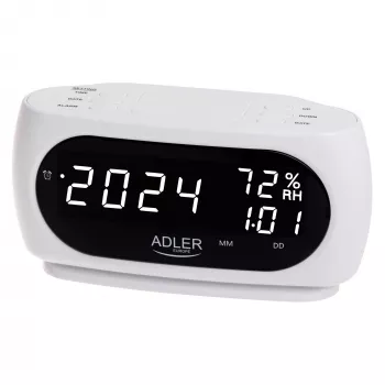 Adler AD 1186W budík digitálny budík čierny, biely