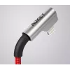 USB na Lightning kábel Aukey CB-AL01 červený – nylonový oplet, Lightning konektor pre zariadenia Apple