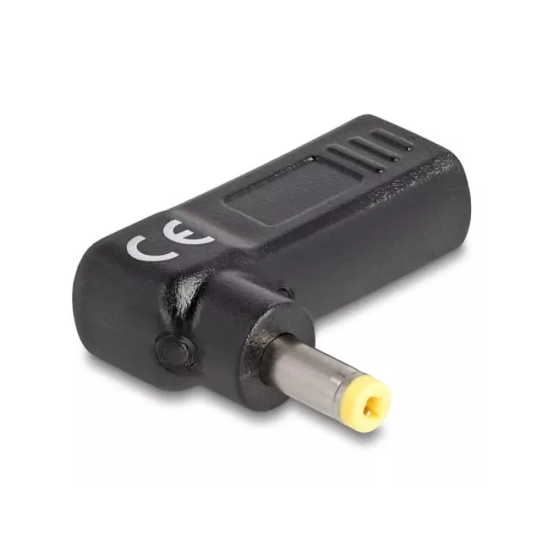 DeLOCK adaptér USB Type-C konektor samica na HP 4,8 x 1,7 mm konektor samec 90° zahnutý