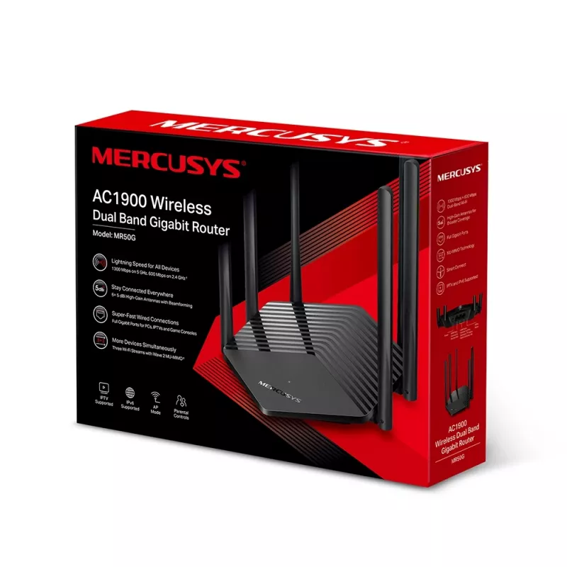 Mercusys AC1900 bezdrôtový dvojpásmový Gigabit router