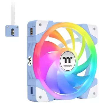 Thermaltake SWAFAN EX14 ARGB 140mm balenie 3 ks skriňové ventilátory - hortenzijová modrá