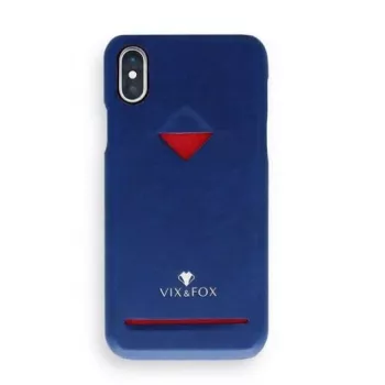 Zadný kryt s priehradkou na karty VixFox pre iPhone 7/8 Plus – námornícka modrá, zadné ochranné puzdro s priehradkou na karty