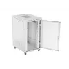 STOJANOVÁ RACK SKRIŇA 19 27U 800X1000 SIVÁ PERFOROVANÉ LCD DVIERKA LANBERG (plochý PACK)