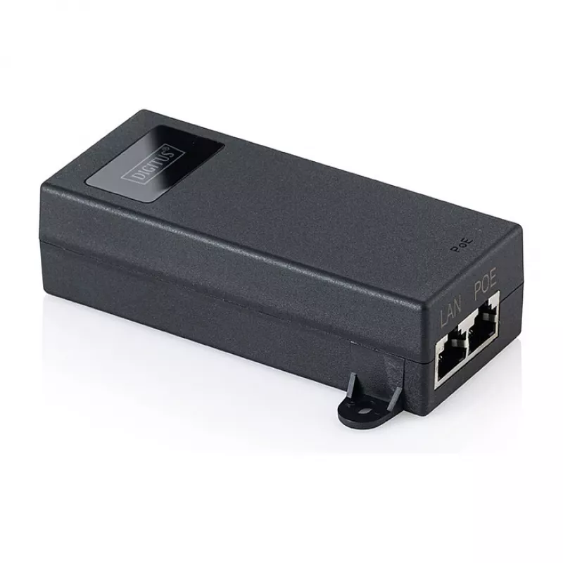 PoE++ Injector DIGITUS DN-95104-1 — Gigabit Ethernet 802.3bt, 60 W, 55 V, 100 m, čierny