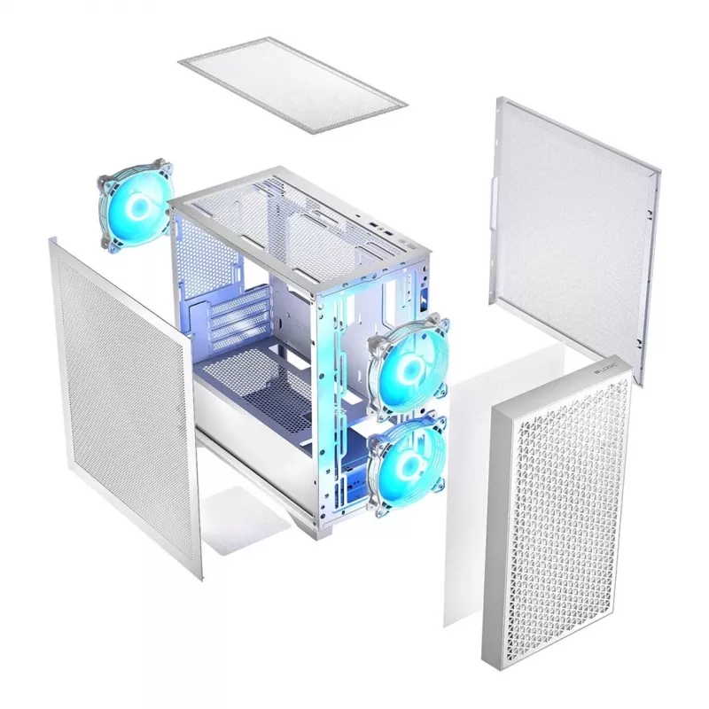 Logic DART PRO ARGB MINI USB-C PC skriňa biela
