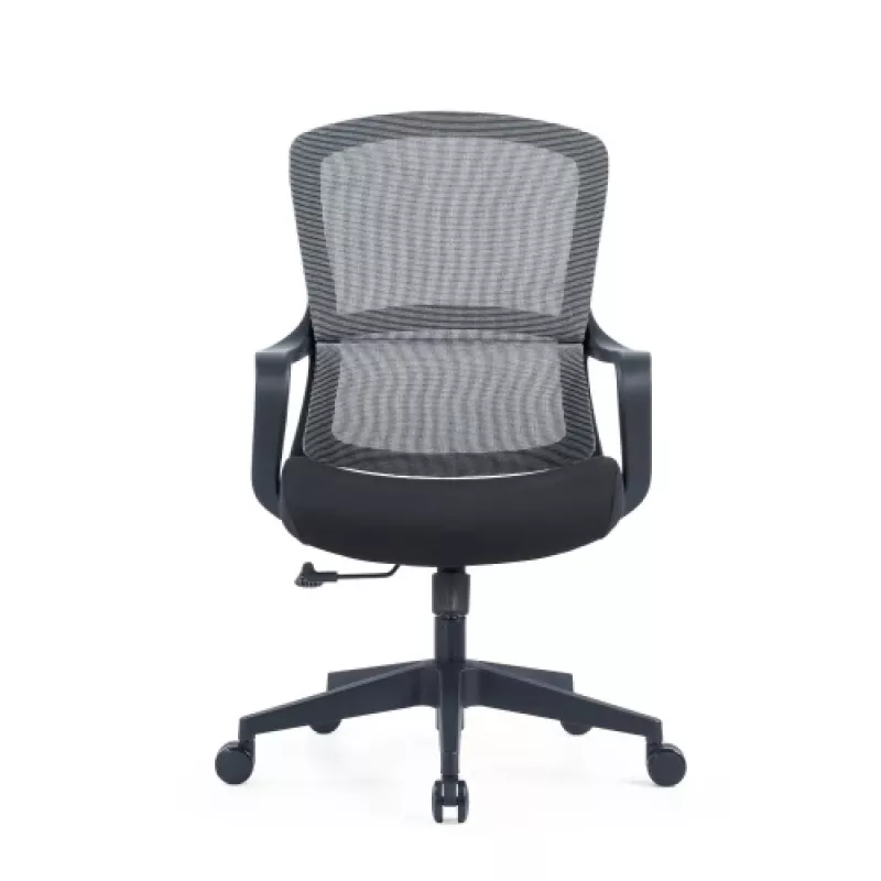 Up Up Darwin ergonomická kancelárska stolička čierna, čierna látka + sivá sieťovina