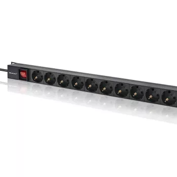 Qoltec hliníkový PDU pre RACK | 16A | 16 x Schuko | vertikálny | 1,8 m