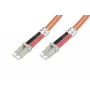 DIGITUS optický patch kábel LC/LC 50/125µm 3m multimode duplex bez halogénov do 1Gbit s meracím protokolom oranžový OM2 (DK-2533-03)