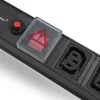 Qoltec 53998 zásuvkový blok pre RACK 19 | 1U | 10A | PDU | 8xIEC C13 | 2m