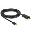 Video kábel adaptér DeLOCK 83698 Mini DisplayPort na HDMI 1 m čierny
