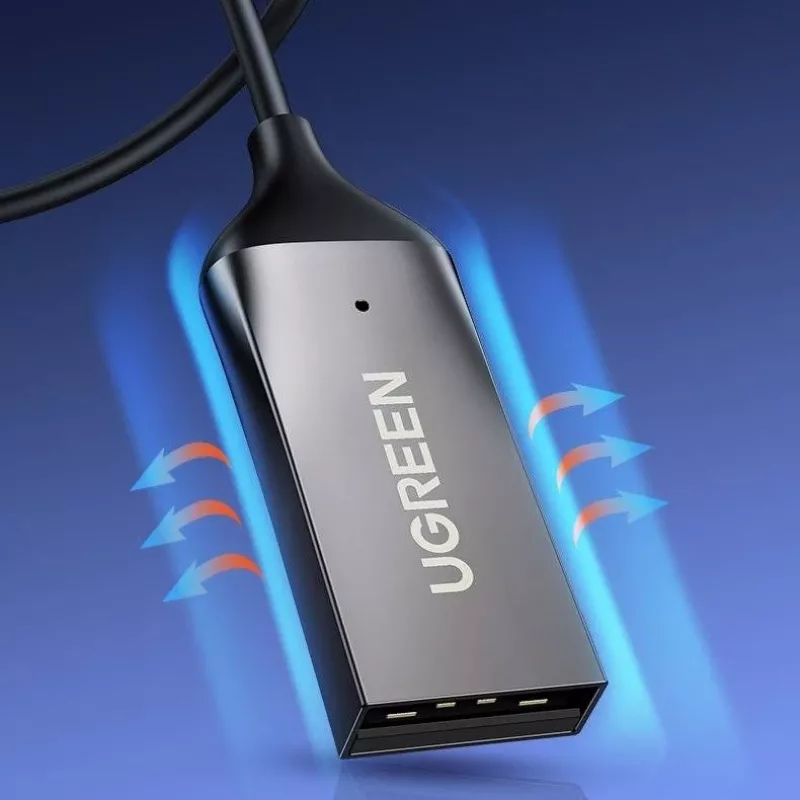UGREEN CM309 audio prijímač Bluetooth 5.0, USB, 3,5 mm AUX konektor, čierny