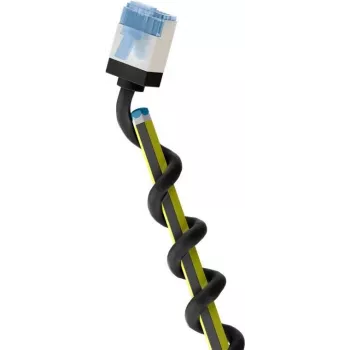 Goobay Ultra-Flexibles CAT 6A patch kábel tenký U/FTP čierny - extra krátky konektor (74323)