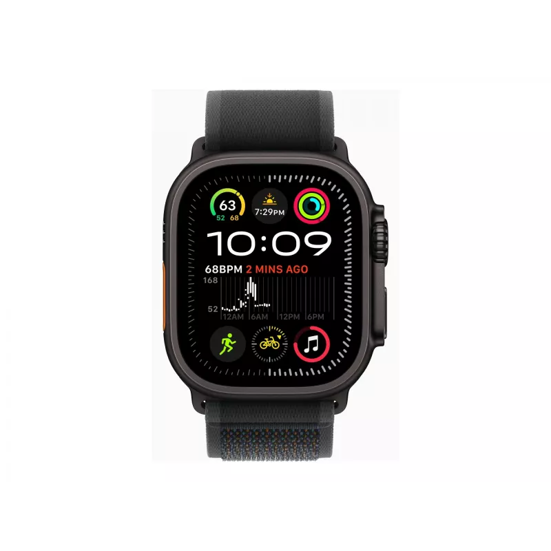 APPLE Watch Ultra 2 GPS + Cellular 49 mm puzdro z čierneho titánu s čiernym Trail Loop – M/L