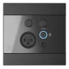 AUDAC WP225/B nástenný panel, XLR mikrofón + 3,5 mm konektor samica, Bluetooth, čierna