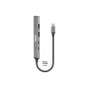 USB Hub Port Designs 900163 Type-C 5000 Mbit/s strieborný