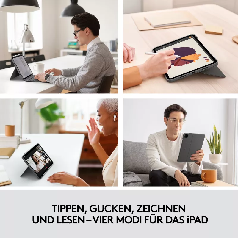 Puzdro s klávesnicou Combo Touch US iPad Pro 11 1,2,3 Gen sivé