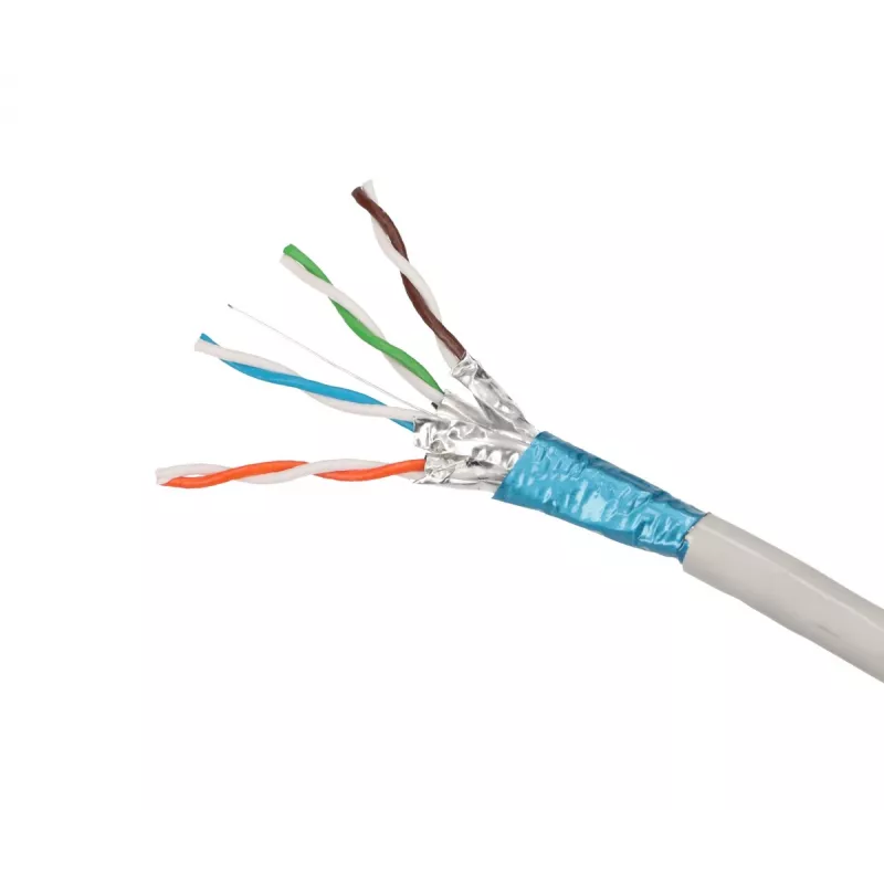 Sieťový kábel Extralink Twisted-Pair CAT6A FTP (F/FTP) V2 Indoor 500M sivý
