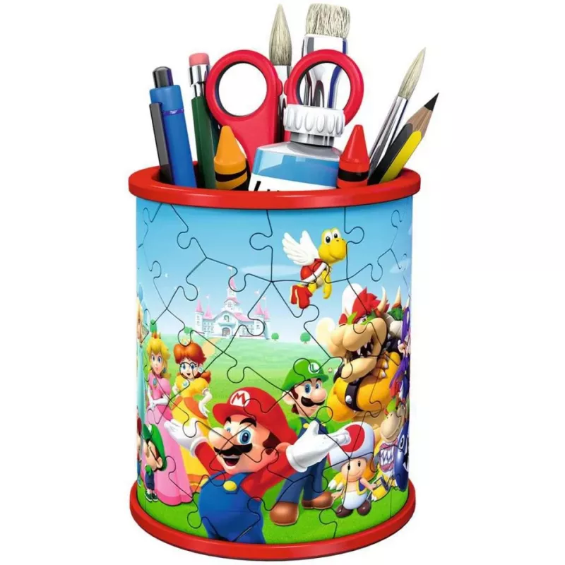 3D puzzle Ravensburger Super Mario stojan na perá 54 dielov