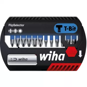 WIHA 41824 - sada bitov FlipSelector, 13-dielna zmiešaná, 25 mm, T-bit (41824)