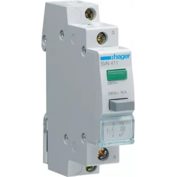Istrič Hager SVN411 — 1-pólový LS istič, 17,5 mm šírka, IP20