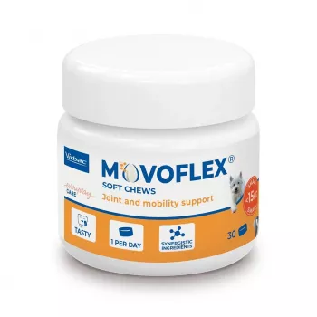VIRBAC MOVOFLEX mäkké žuvacie tablety na kĺby pre psov, malá veľkosť S, doplnok pre zdravie kĺbov