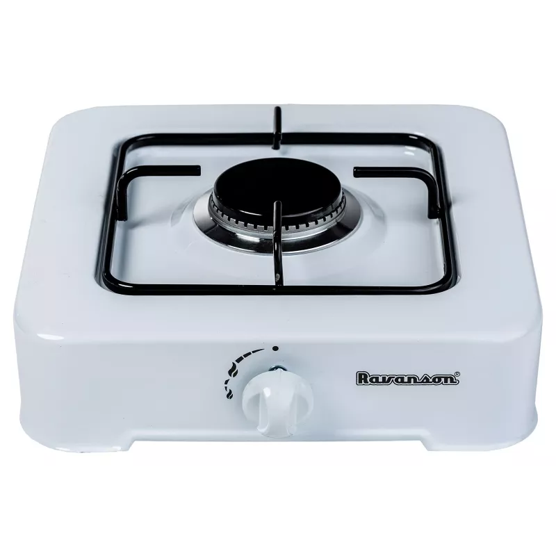 Plynový varič Ravanson K-01T (biela; 1 zóna)