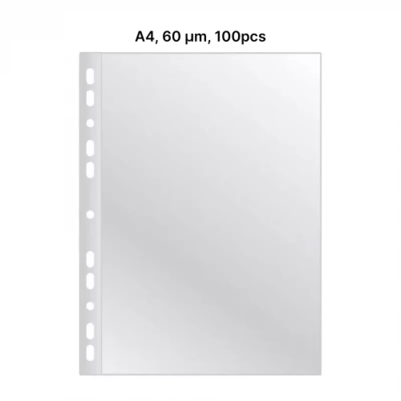 AD Class dierované vrecká krištáľovo číre A4 60 µm, balenie 100 kusov
