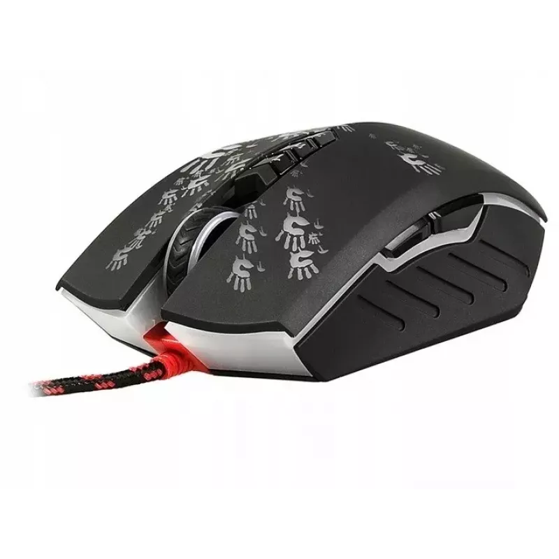 Gaming myš A4Tech BLOODY A60 — optická, obojručná, 6200 DPI, USB Type-A, 8 tlačidiel, čierna