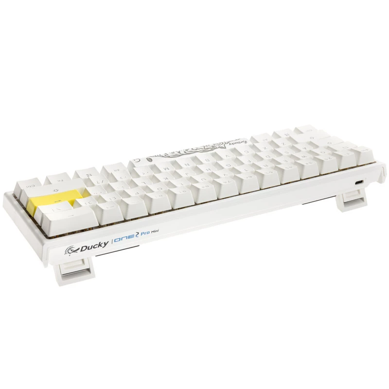 Ducky One 2 Pro Mini White Edition herná klávesnica, RGB LED – Gateron žltá (US) (DKON2061ST-GUSPDWWTY2)