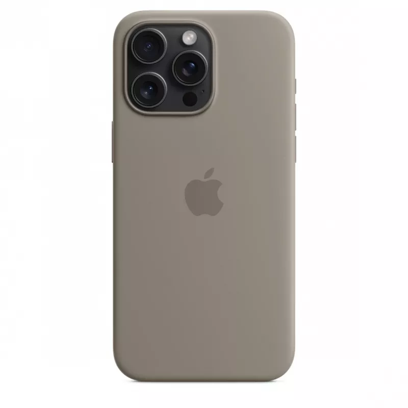 Silikónové puzdro s MagSafe pre iPhone 15 Pro Max – clay