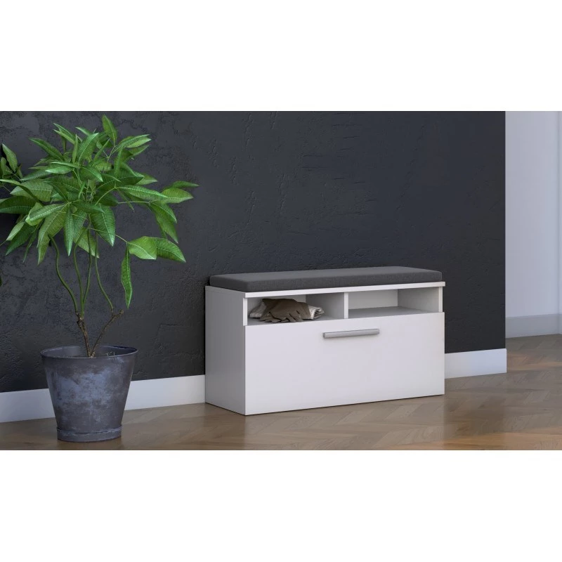 Nadstavec na botník e shop RIVA SZAFKA BIEL — uzavretý, biela, drevotrieska, 850×460 mm