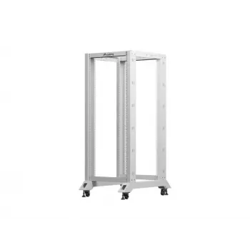 LANBERG 19-palcový otvorený rack 27U 600x800 mm sivý, 27U open-frame serverový rack