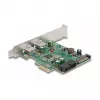 DeLOCK karta PCI Express x1 na 2 x USB 3.2 Gen 1 Type-A + 1 x interný 19-pinový header