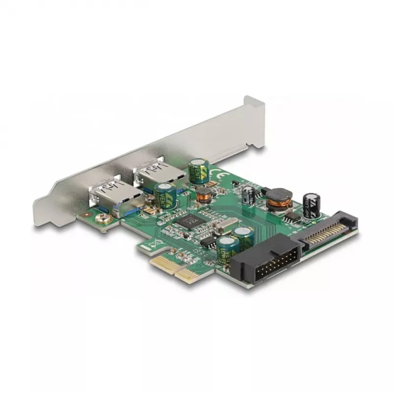 DeLOCK karta PCI Express x1 na 2 x USB 3.2 Gen 1 Type-A + 1 x interný 19-pinový header
