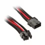 SilverStone PCIe-8-pin na PCIe-6+2-pin kábel, 250 mm – čierny/červený