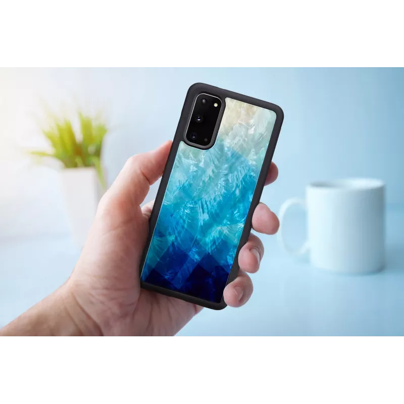 Ochranné puzdro iKins pre Samsung Galaxy S20 — modré jazero čierny povrch