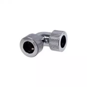 Alphacool HT 13 mm HardTube skrutkovacia vsuvka 90° L spojka - drážkovaná - chróm (17295)