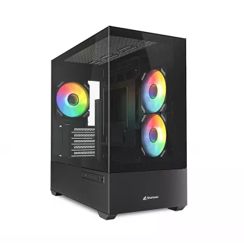 Sharkoon MK6 RGB Micro-ATX počítačová skriňa, čierna, tvrdené sklo