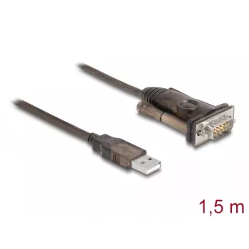 Adaptér USB 2.0 Type-A na sériový RS-232 D-Sub 9-pinový konektor samec DeLOCK 62646