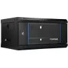 EXTRALINK LITE 4U 530X400 nástenný rack skriňa čierna s priehradkou