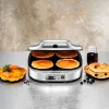 ROMMELSBACHER PC 1800, 4 crêpes, strieborná, plast, 13,5 cm, tlačidlá, 1800 W
