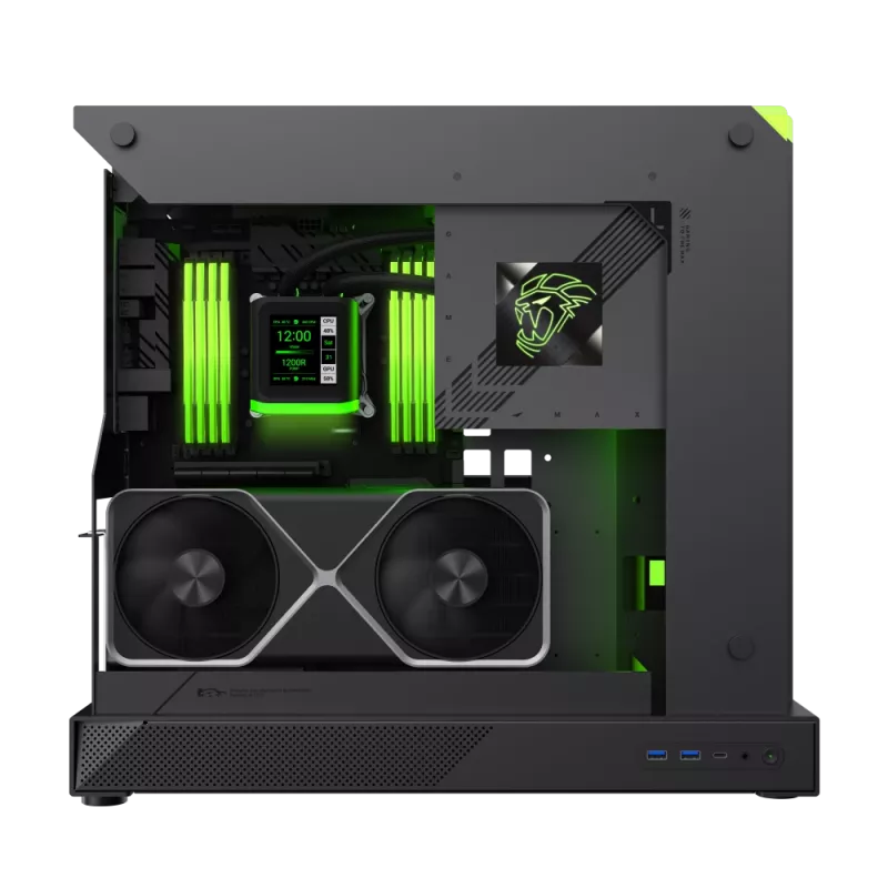 Gamemax skriňa | BLADE CONCEPT | čierna | ATX | napájací zdroj nie je súčasťou