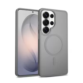 Crong Hybrid Matte Magnetic puzdro pre Samsung Galaxy S26 Ultra — TPU/PC, sivá