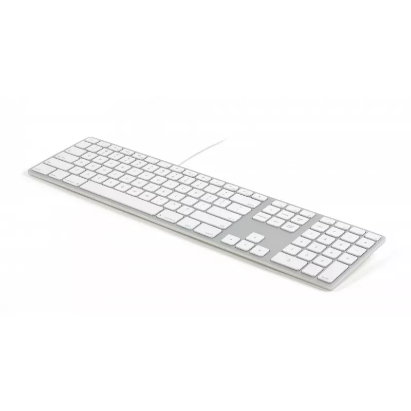 Matias FK318B-UK Hliníkový Mac Hub 2xUSB Space Grey — mechanická klávesnica kompatibilná s Mac s integrovaným USB hubom